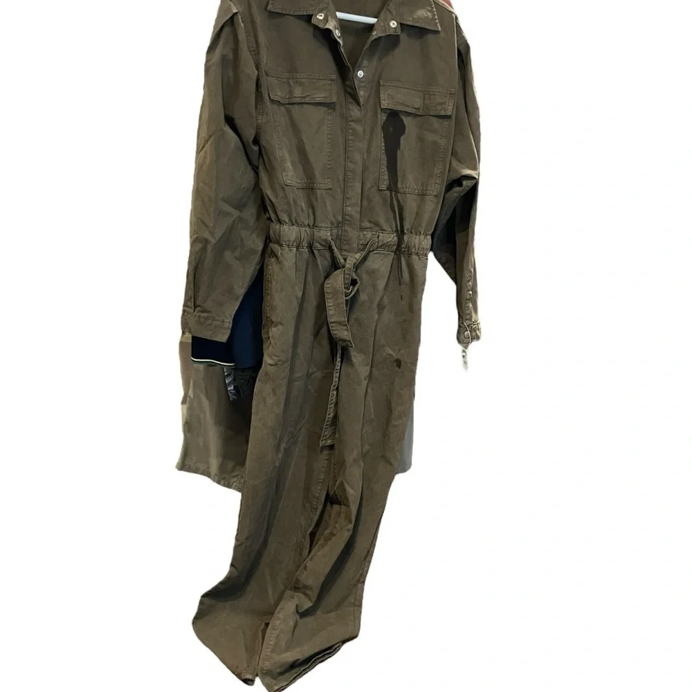 Good American Utility Jumpsuit Dark Olive Green Size S/GA 1 - Picture 10 of 12